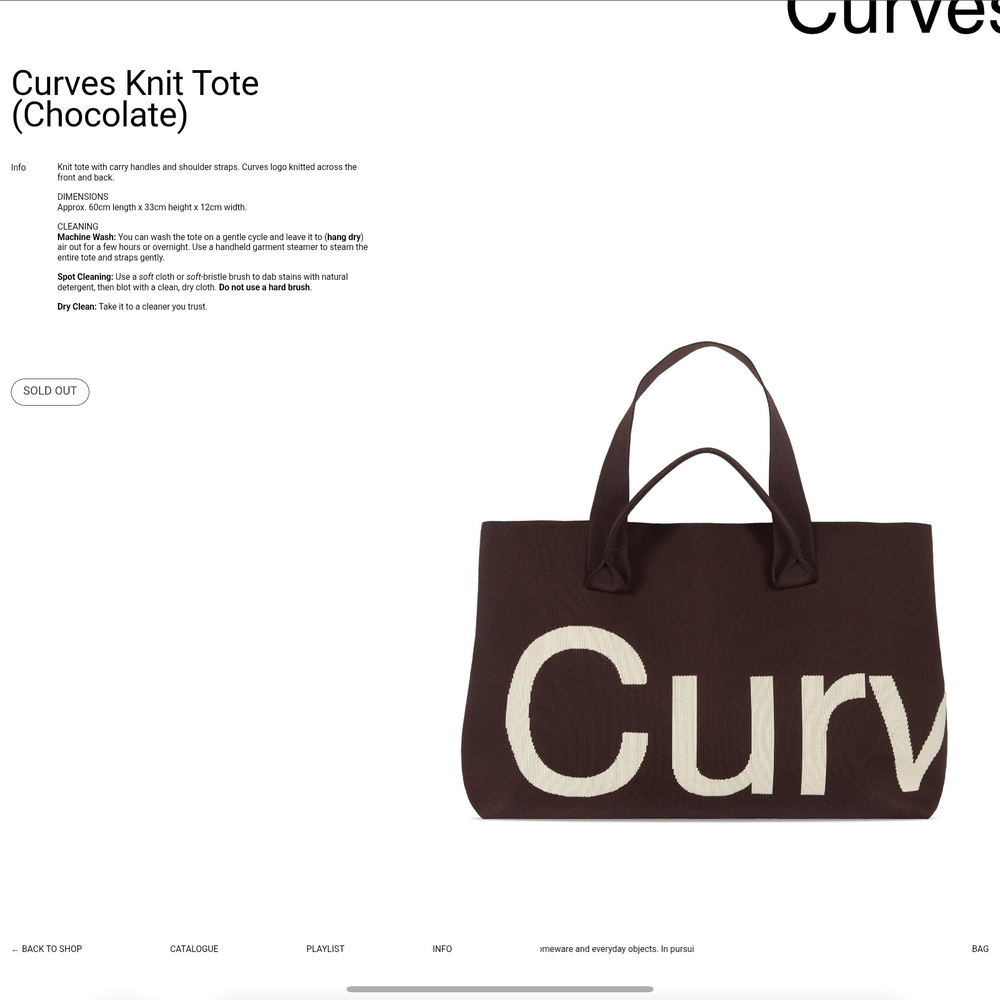 Chocolate CURVES by Sean Brown Tote